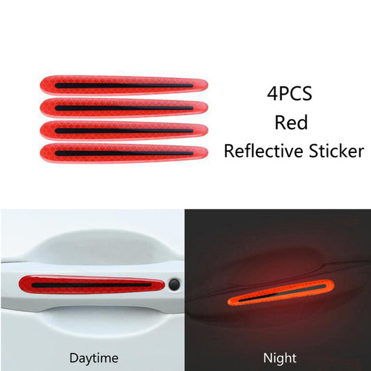 Color: Red, style: Strip - Carbon fiber handle anti-scratch nail - Premium Car Stickers from Rapidvehicles - Just $10.99! Shop now at Rapidvehicles