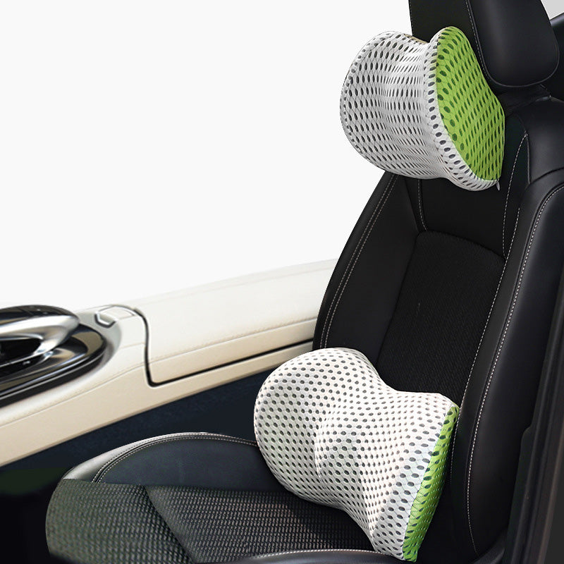 Color: B, style: Suit - Memory Foam Car Headrest Lumbar Support - Premium Interior Parts from Rapidvehicles - Just $47.99! Shop now at Rapidvehicles