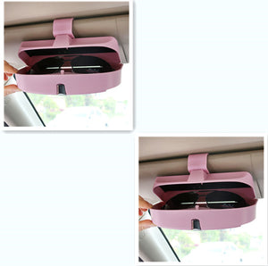 Color: Pink 2pcs - Car glasses case car sun visor bill glasses clip - Premium Key Case for Car from Rapidvehicles - Just $30.30! Shop now at Rapidvehicles