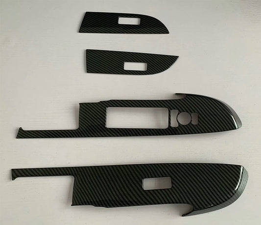 style: Glass switch, Color: Carbon fiber black - Carbon Fiber - Premium Interior Parts from Rapidvehicles - Just $62.99! Shop now at Rapidvehicles