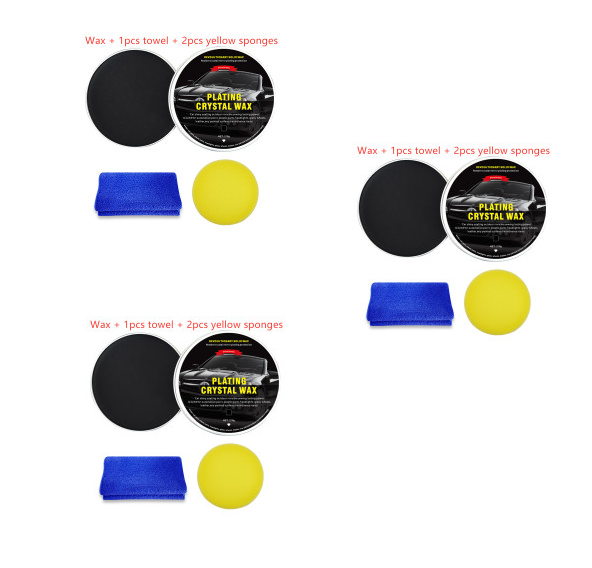 Color: Black, quantity: Set1x3 - Car Diamond Crystal Wax Black - Premium Interior Parts from Rapidvehicles - Just $61.99! Shop now at Rapidvehicles