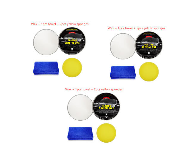 Color: White, quantity: Set1x3 - Car Diamond Crystal Wax Black - Premium Interior Parts from Rapidvehicles - Just $55.79! Shop now at Rapidvehicles