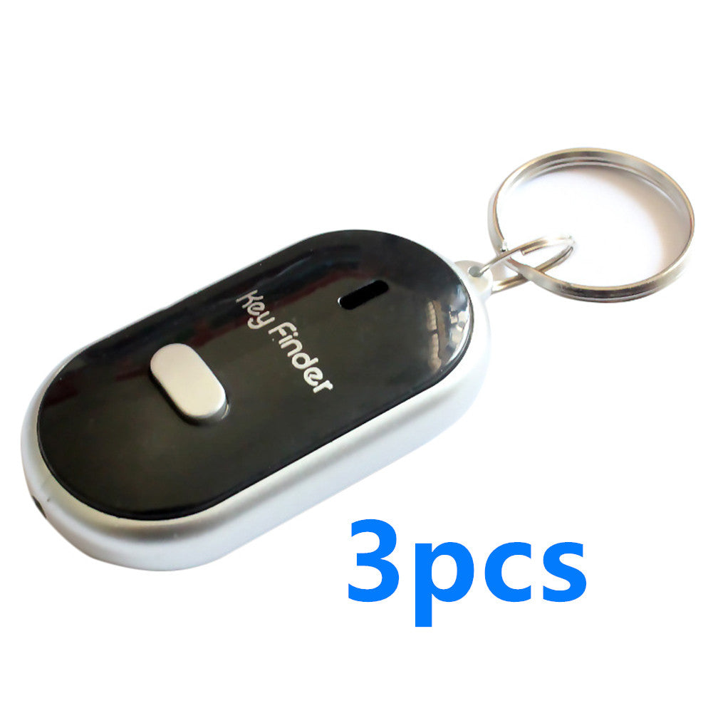 Color: Black 3pcs - New LED whistle control induction key ring - Premium Key Case for Car from Rapidvehicles - Just $17.99! Shop now at Rapidvehicles