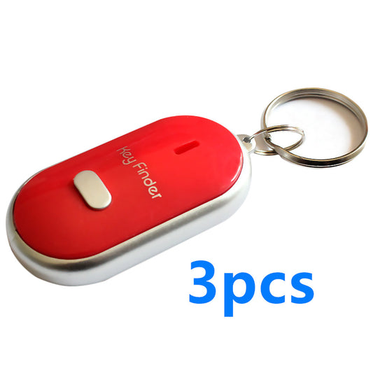 Color: Red 3pcs - New LED whistle control induction key ring - Premium Key Case for Car from Rapidvehicles - Just $16.19! Shop now at Rapidvehicles