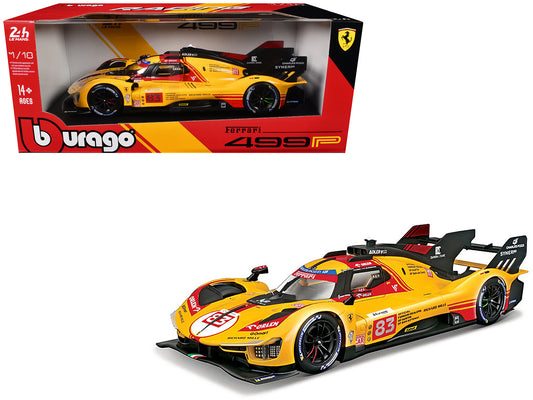 Ferrari 499P #83 Robert Kubica - Robert Shwartzman - Yifei Ye "Ferrari AF Corse" "24 Hours of Le Mans" (2024) "Racing" Series 1/18 Diecast Model Car by Bburago - Use code SHOPAPP15 to get 15 percent off