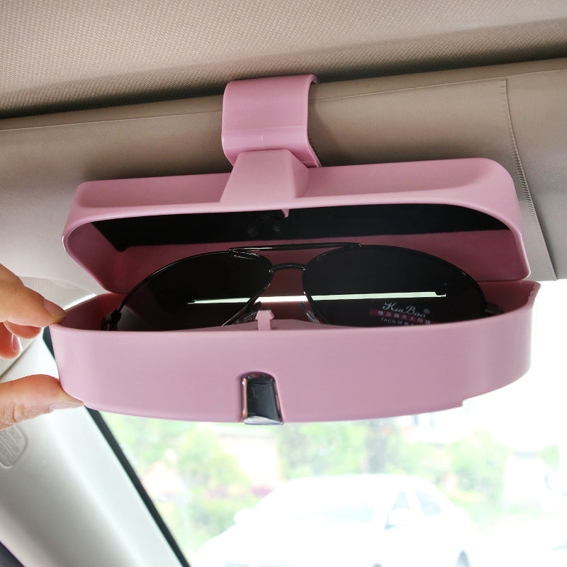 Color: Pink - Car glasses case car sun visor bill glasses clip - Premium Key Case for Car from Rapidvehicles - Just $22.99! Shop now at Rapidvehicles