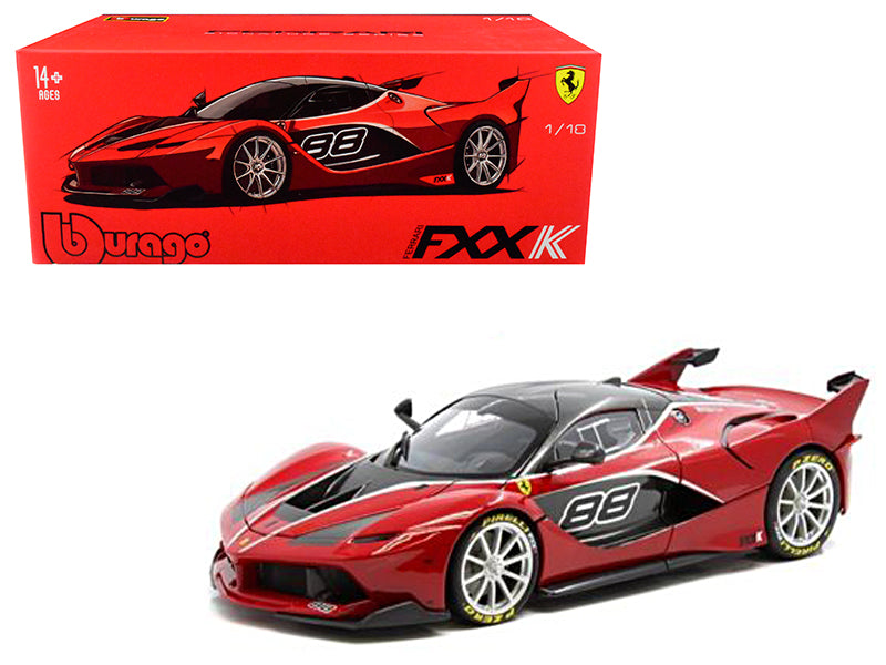 Ferrari FXX-K #88 Red "Signature Series" 1/18 Diecast Model Car by Bburago free shipping USA