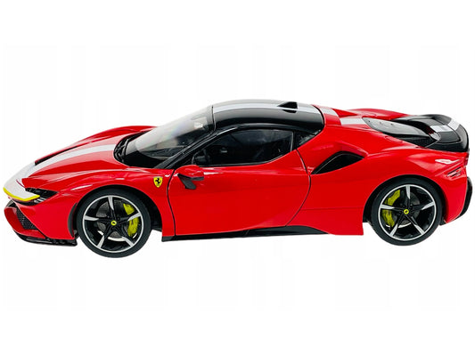 Ferrari SF90 Stradale Assetto Fiorano Red with White Stripes