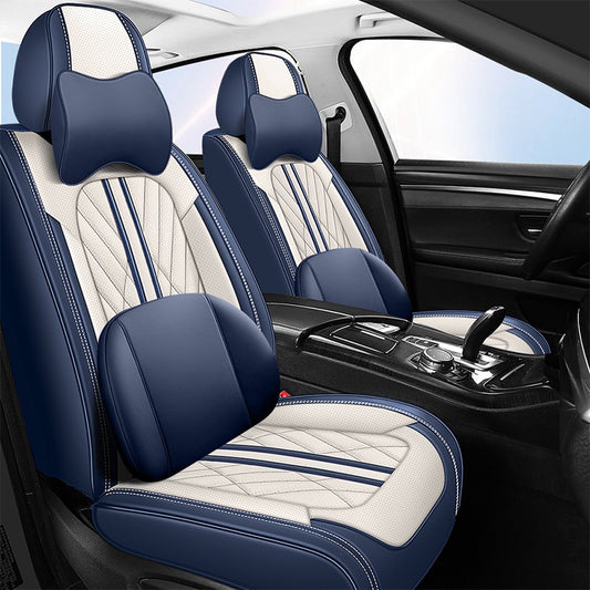 Five-seat Car Seat Cushion Leather All-inclusive - Premium Other Replacement Parts from Rapidvehicles - Just $201.99! Shop now at Rapidvehicles