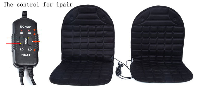 Color: BK Double sitting, format: 97x48cm - Automobile heating cushion - Premium Automobiles Seat Covers from Rapidvehicles - Just $57.99! Shop now at Rapidvehicles