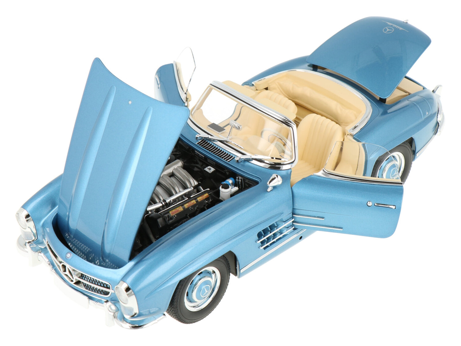 1958 Mercedes-Benz 300 SL Roadster (W198) Blue Metallic 1/18 Diecast Model Car by Minichamps - Premium Mercedes Models from Minichamps - Just $227.69! Shop now at Rapidvehicles