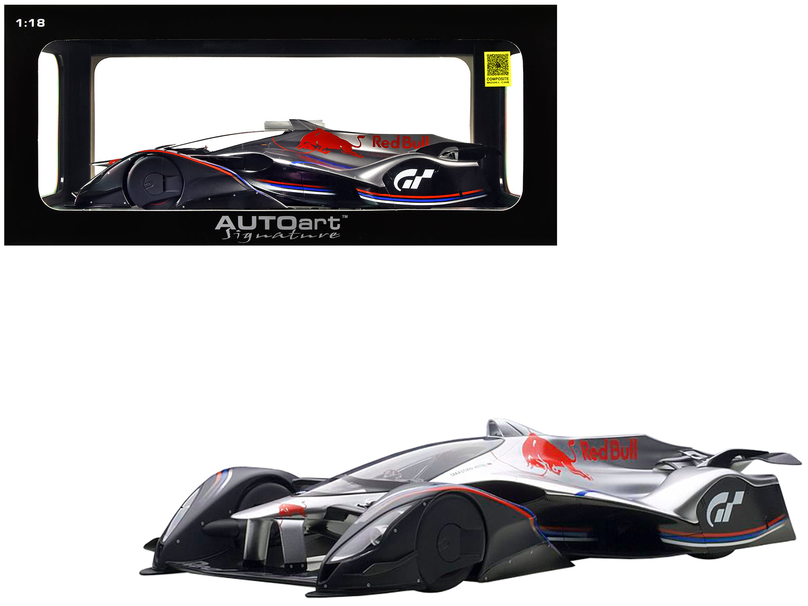 Red Bull X2014 Fan Car Sebastian Vettel Hyper Silver 1/18 Model Car by Autoart free shipping USA