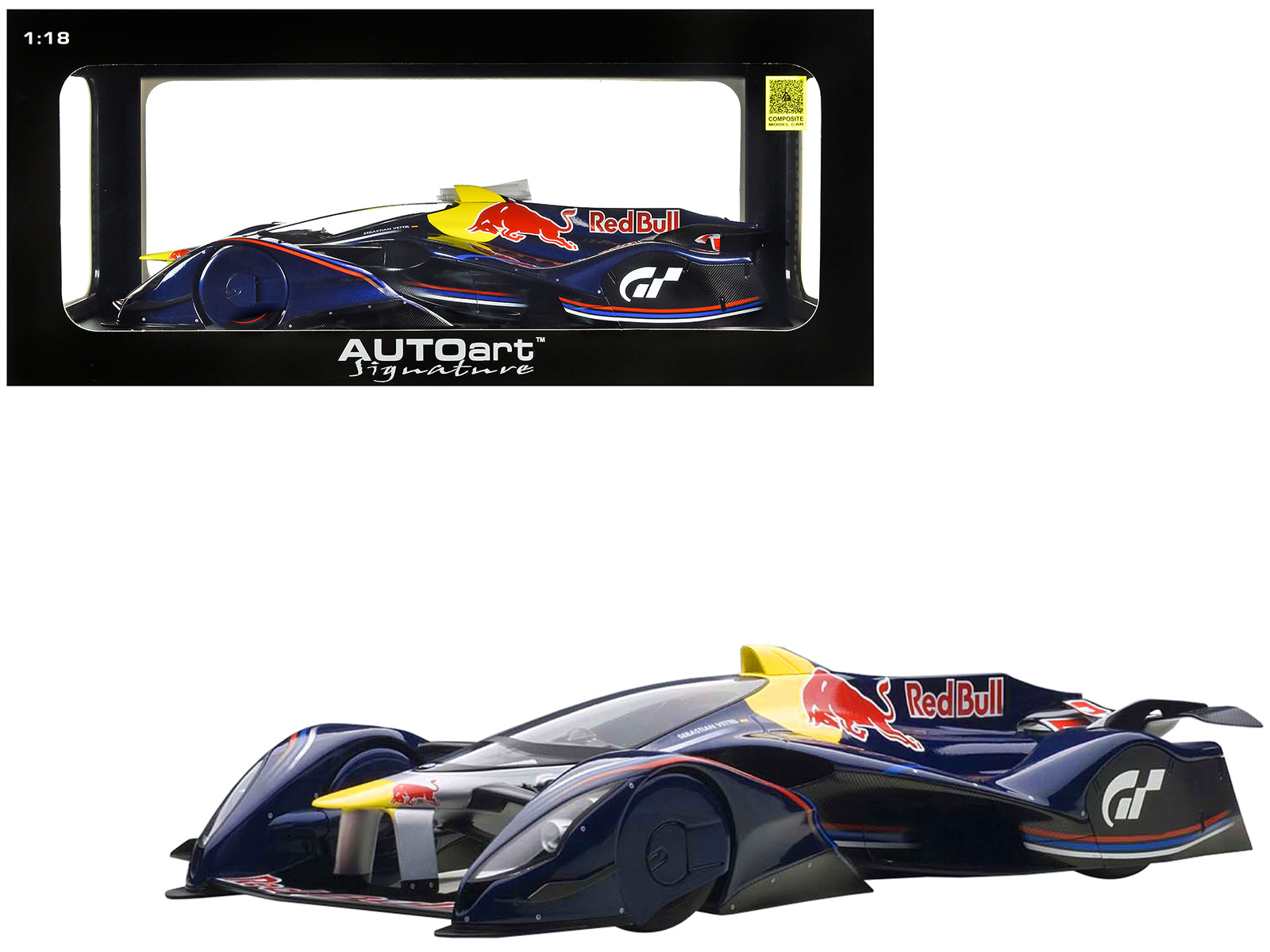 Red Bull X2014 Fan Car Red Bull Color Sebastian Vettel 1/18 Model Car by Autoart free shipping USA