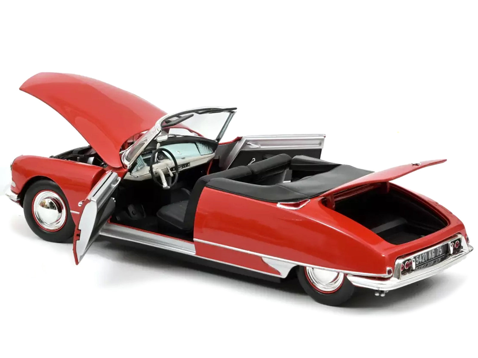 1961 Citroen DS 19 Cabriolet Corail Red 1/18 Diecast Model Car by Norev - Premium Citroen Models from Norev - Just $127.99! Shop now at Rapidvehicles