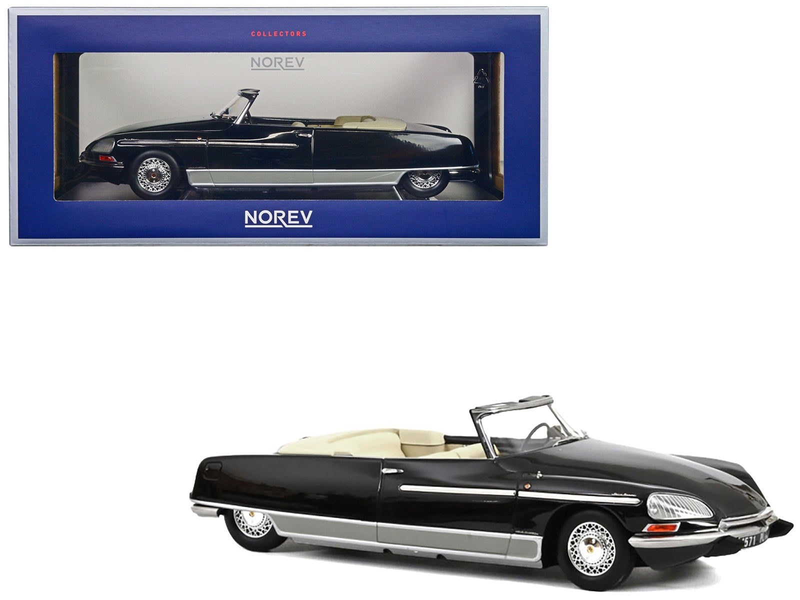 1968 Citroen DS 21 Palm Beach Cabriolet Black 1/18 Diecast Model Car by Norev - Premium Citroen Models from Norev - Just $112.99! Shop now at Rapidvehicles