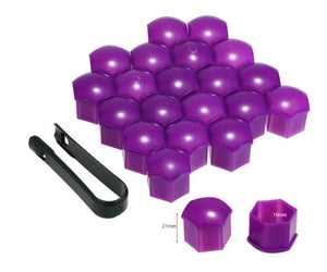 Size: 19mm, Color: Purple - car tire screw cap wheel decorative plastic shell - Premium Other Exterior Accessories from Rapidvehicles - Just $9.65! Shop now at Rapidvehicles