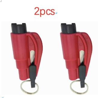 Color: Red 2pcs - 3 in 1 Emergency Mini Hammer Safety Auto Car - Premium Other Maintenance Products from Rapidvehicles - Just $11.99! Shop now at Rapidvehicles