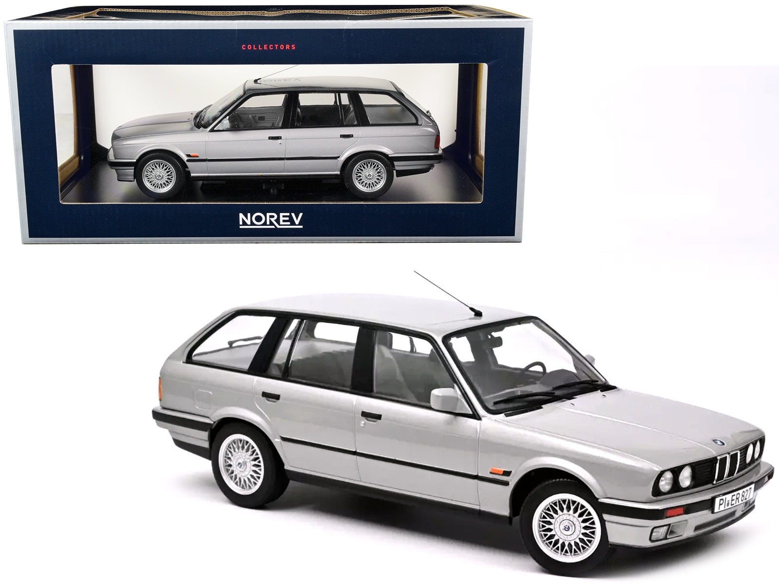 1991 BMW 325i Touring Silver Metallic 1/18 Diecast Model Car by Norev - Premium BMW Models from Norev - Just $119.99! Shop now at Rapidvehicles