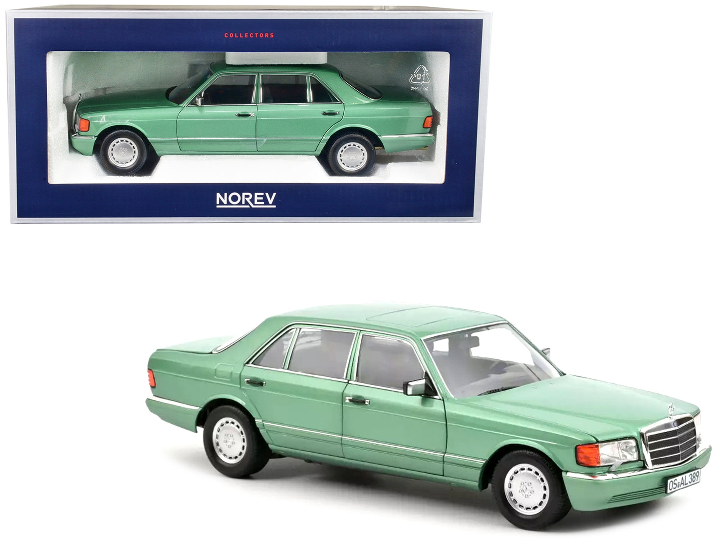 1991 Mercedes-Benz 560 SEL Light Green Metallic 1/18 Diecast