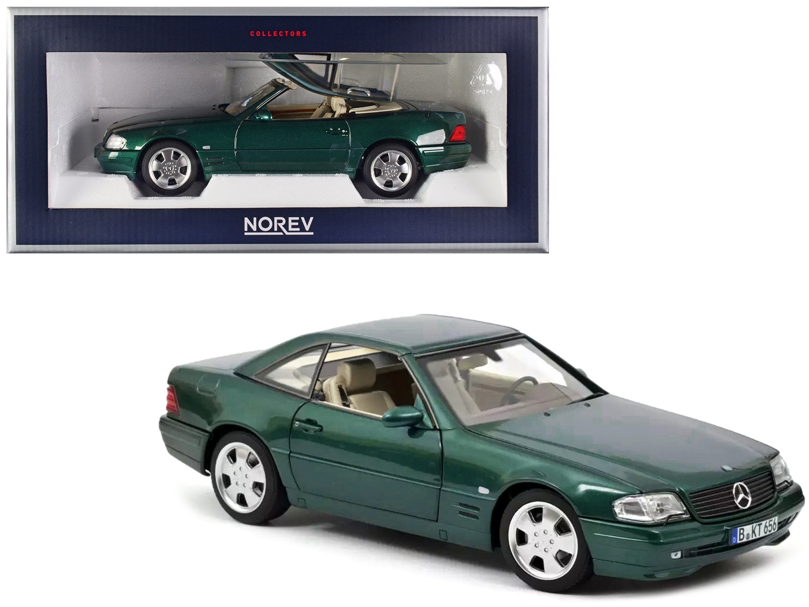 1999 Mercedes-Benz SL 500 Cabriolet Green Metallic 1/18 Diecast - Premium Mercedes Models from Norev - Just $142.19! Shop now at Rapidvehicles