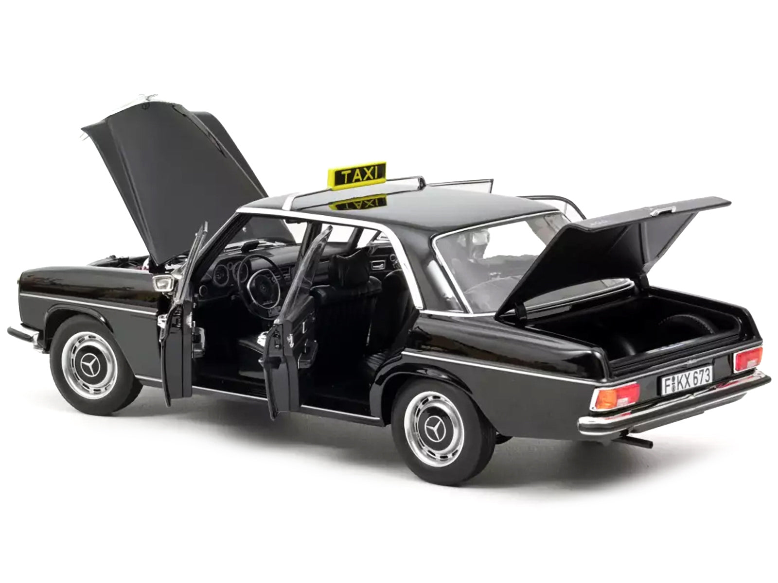 1968 Mercedes-Benz 200 Taxi Black 1/18 Diecast Model Car by Norev - Premium Mercedes Models from Norev - Just $155.78! Shop now at Rapidvehicles