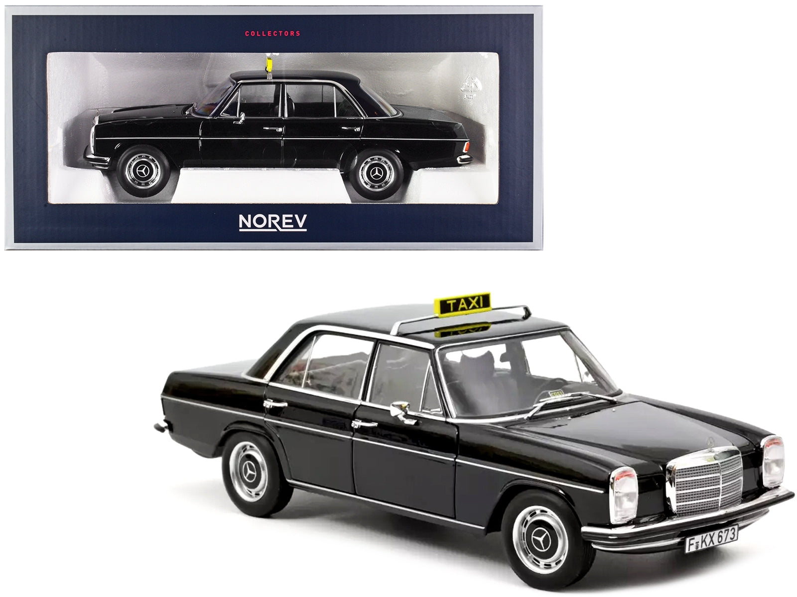 1968 Mercedes-Benz 200 Taxi Black 1/18 Diecast Model Car by Norev - Premium Mercedes Models from Norev - Just $155.78! Shop now at Rapidvehicles