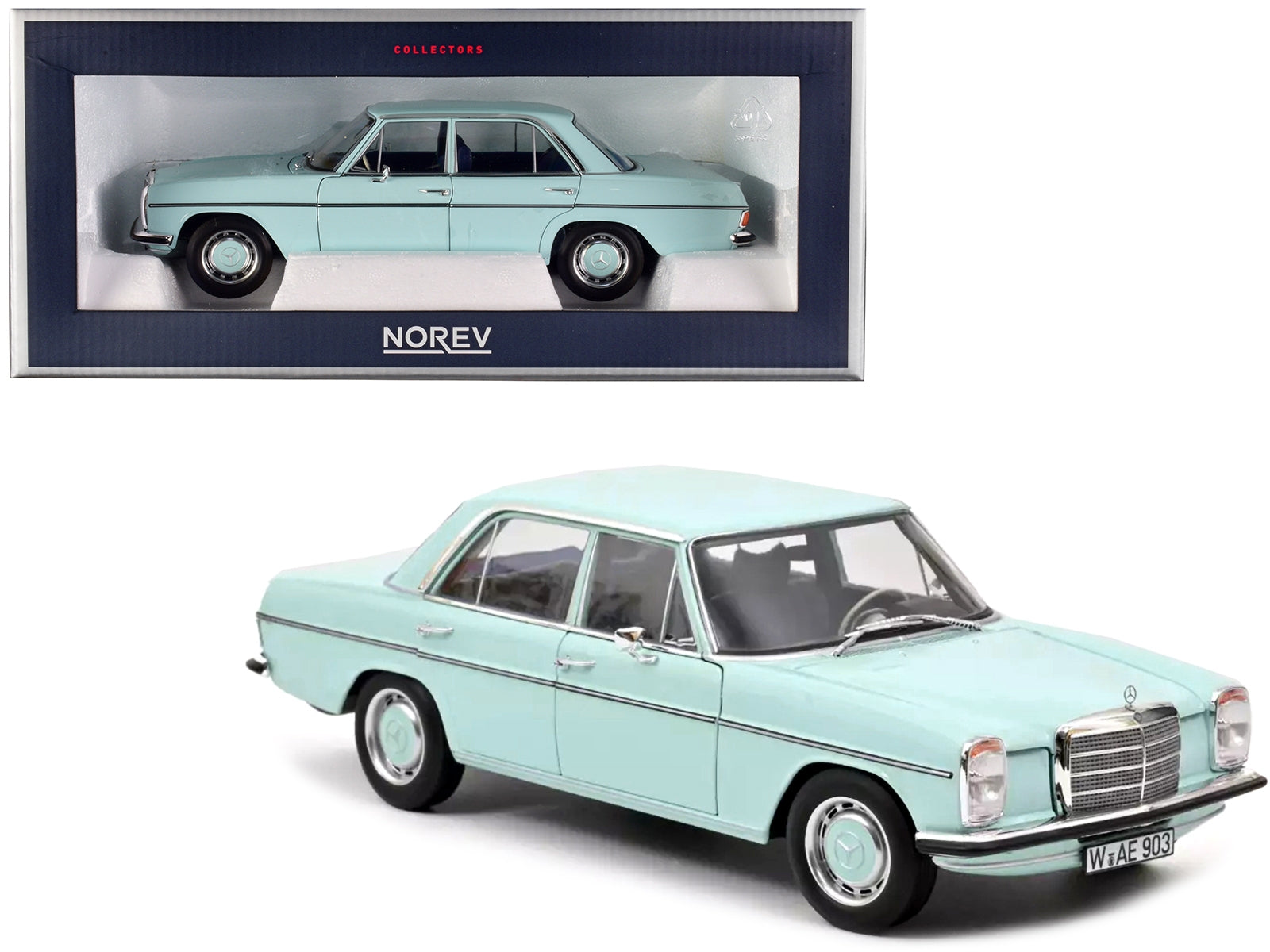 1968 Mercedes-Benz 200 Light Blue 1/18 Diecast Model Car by Norev - Premium Mercedes Models from Norev - Just $144.86! Shop now at Rapidvehicles