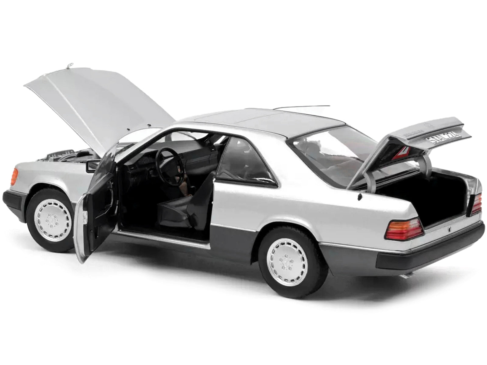 1990 Mercedes-Benz 300 CE-24 Coupe Silver Metallic and Black 1/18 - Premium Mercedes Models from Norev - Just $142.19! Shop now at Rapidvehicles