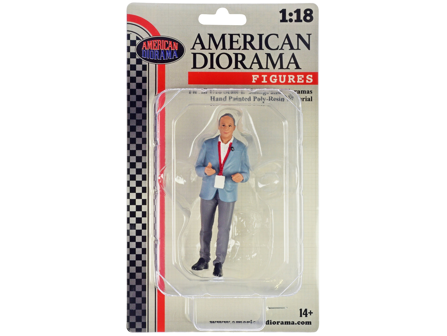 "On-Air" Figure 2 for 1/18 Scale Models by American Diorama - Premium Figures from American Diorama - Just $29.69! Shop now at Rapidvehicles