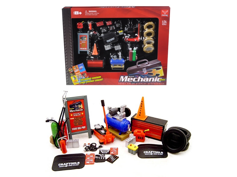 Mechanic Garage Accessories Set for 1/24 Scale Models by Phoenix Toys - Premium Accessories from Phoenix Toys - Just $43.99! Shop now at Rapidvehicles