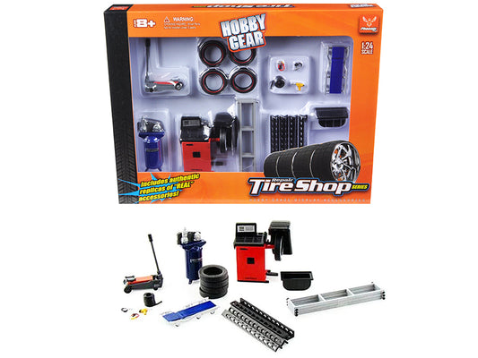 Repair Tire Shop Accessories Tool Set for 1/24 Scale Models by Phoenix Toys free shipping USA