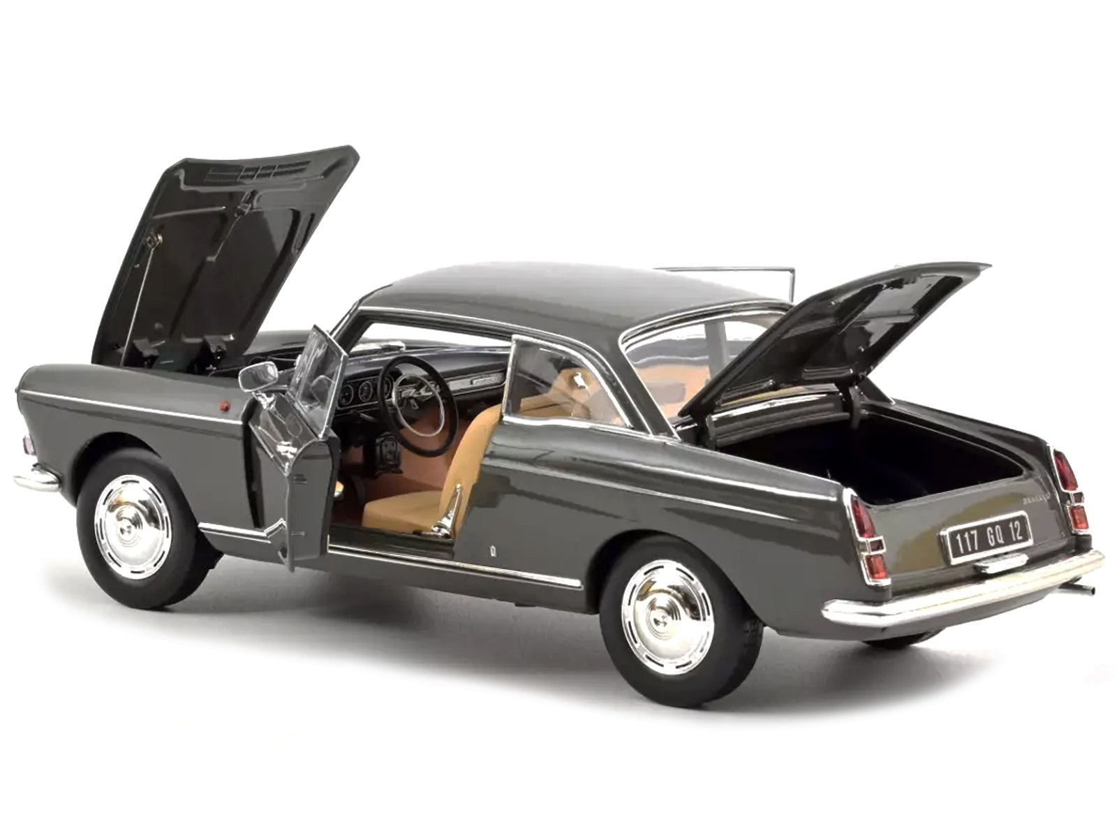 1967 Peugeot 404 Coupe Graphite Gray 1/18 Diecast Model Car by - Premium Peugeot Models from Norev - Just $136.99! Shop now at Rapidvehicles