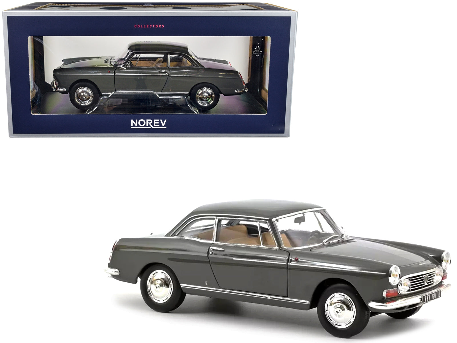 1967 Peugeot 404 Coupe Graphite Gray 1/18 Diecast Model Car by - Premium Peugeot Models from Norev - Just $136.99! Shop now at Rapidvehicles