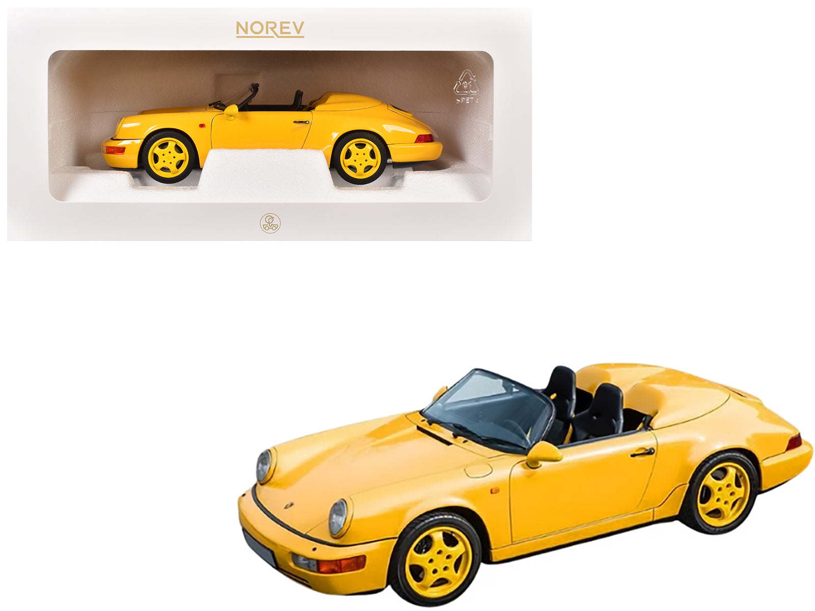 Porsche 911 Speedster Speed Yellow 1/18 Diecast Model Car by Norev free shipping USA