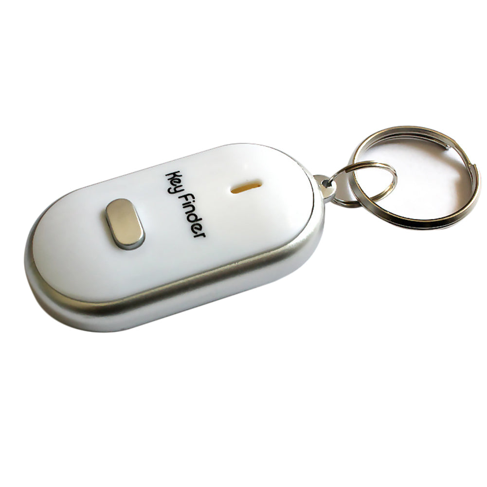 Color: White - New LED whistle control induction key ring Elderly - Premium Key Case for Car from Rapidvehicles - Just $11.99! Shop now at Rapidvehicles