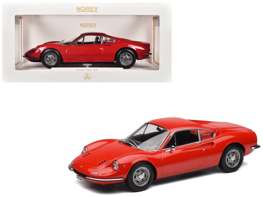 1968 Dino 246 GT Red 1/18 Diecast Model Car by Norev