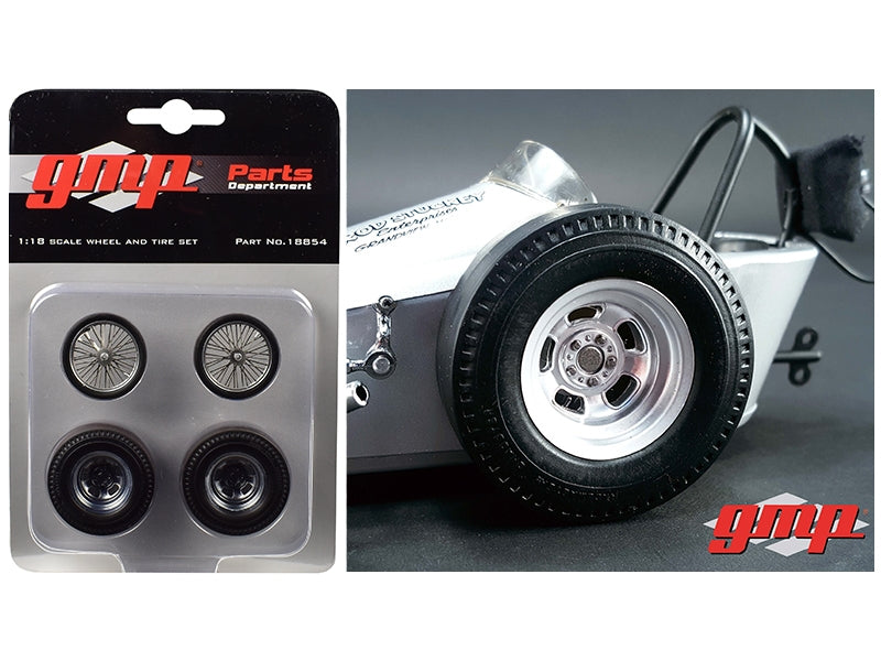 Vintage Dragster Wheels and Tires Set of 4 from "The Chizler V" - Premium Accessories from GMP - Just $30.59! Shop now at Rapidvehicles