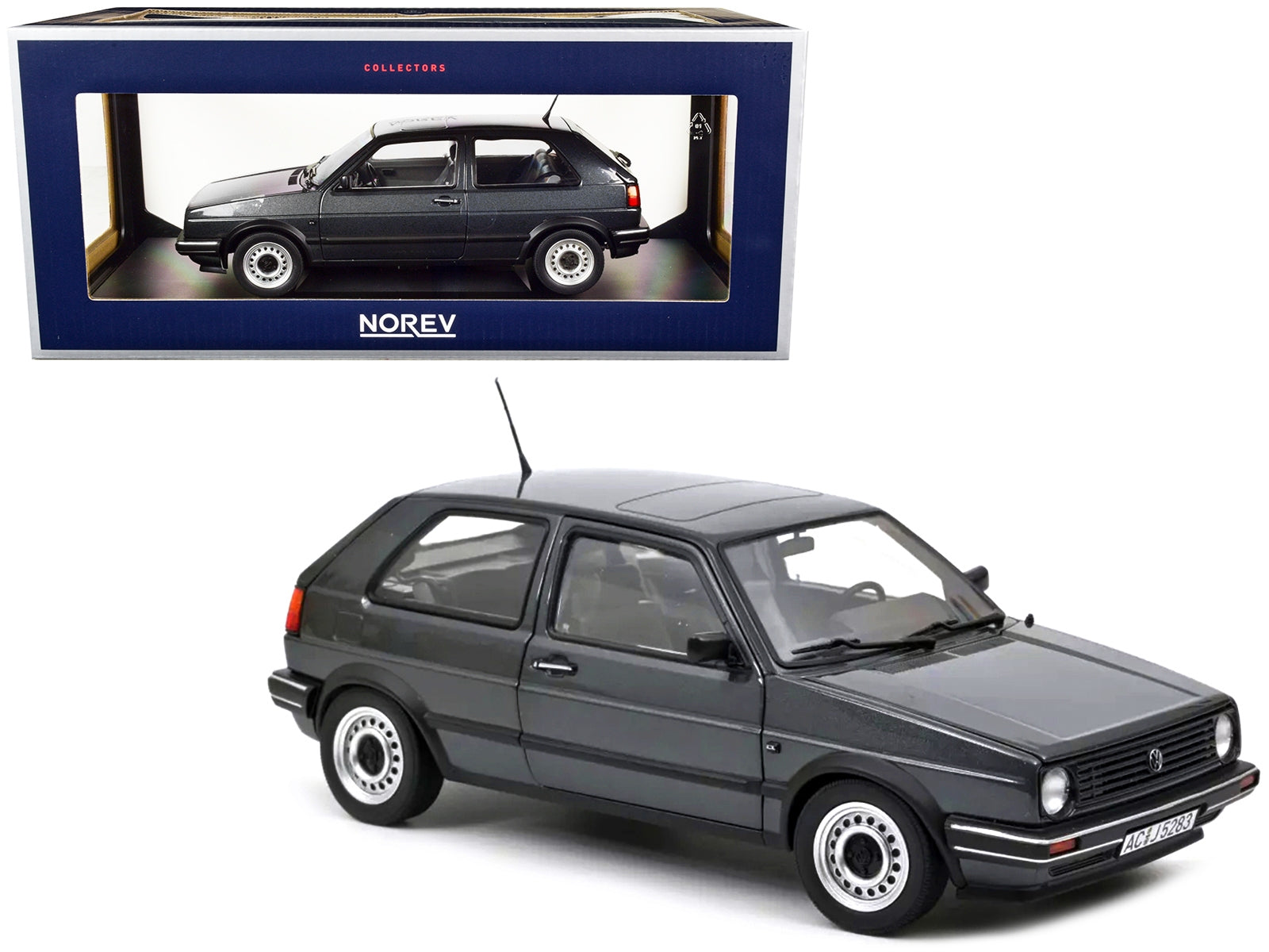 1988 Volkswagen Golf CL Gray Metallic 1/18 Diecast Model Car by Norev