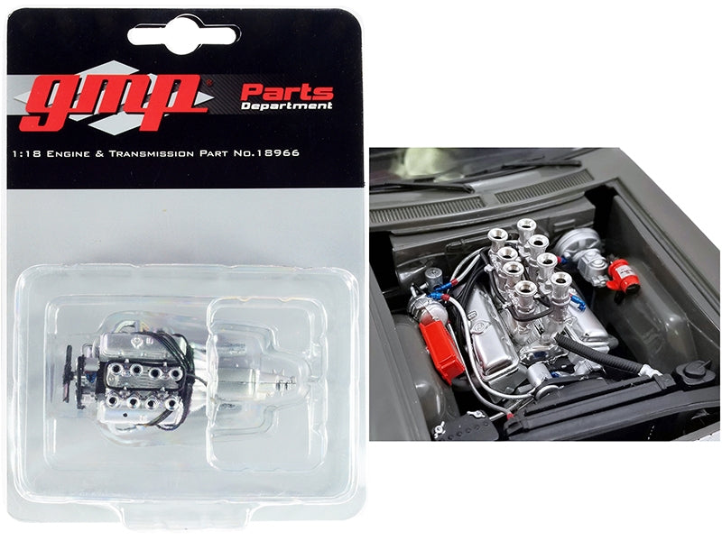 Injected 383 Small Block Engine and Transmission Replica from "1970 Chevrolet Nova Destroyer" 1/18 Scale Model by GMP - Premium Accessories from GMP - Just $34.99! Shop now at Rapidvehicles