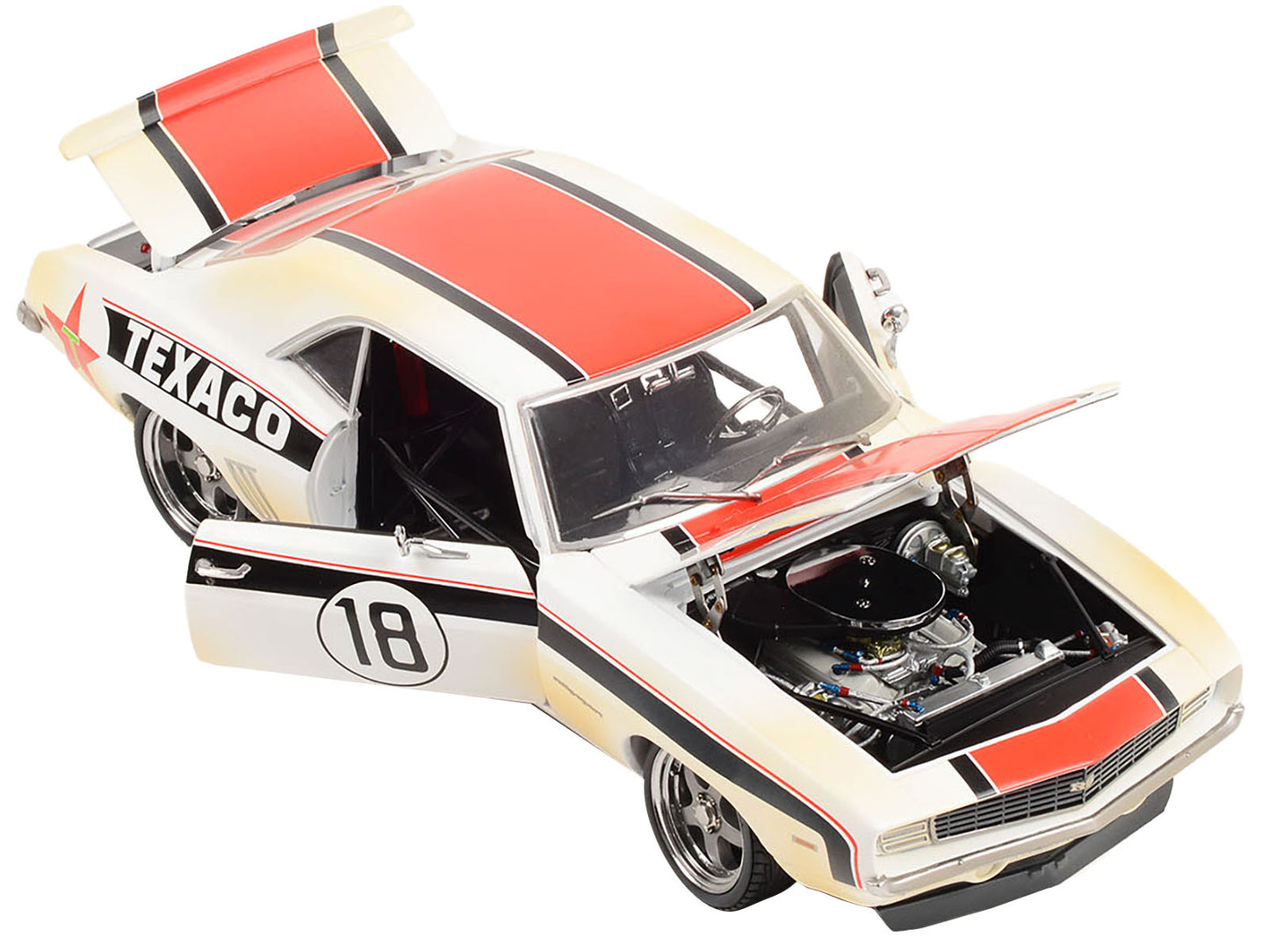 1969 Chevrolet Camaro RS #18 White with Red and Black Stripes - Premium Chevrolet Models from GMP - Just $138.59! Shop now at Rapidvehicles