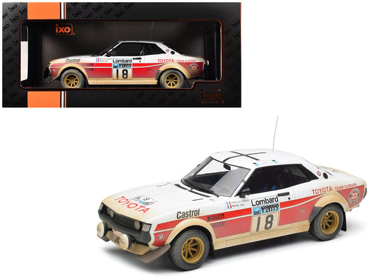Toyota Celica 2000 GT (RA21) #18 Jean-Luc Therier - Michel Vial (Dirty Version) "RAC Rally" (1977) 1/18 Diecast Model Car by IXO Models