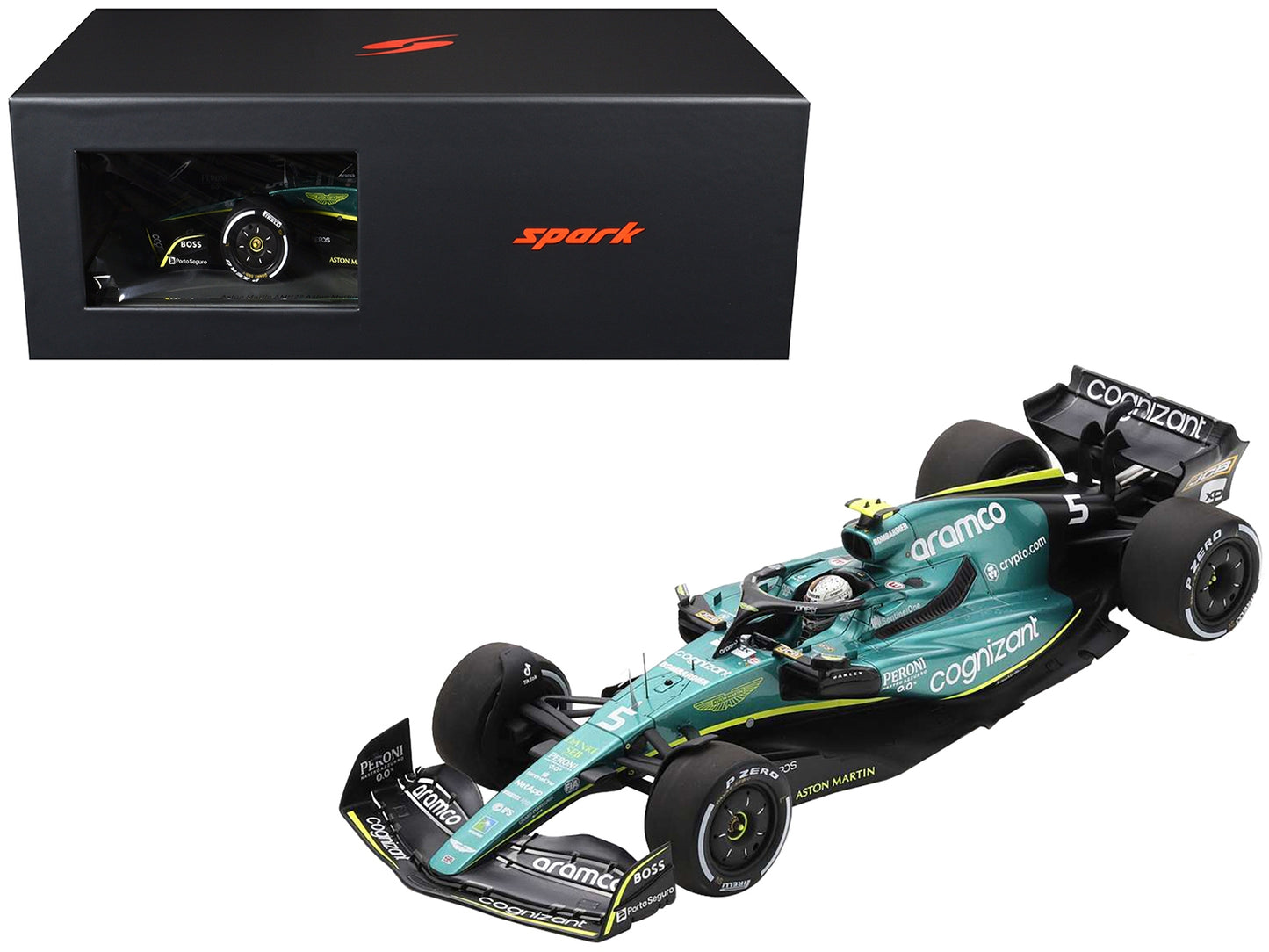 Aston Martin AMR22 #5 Sebastian Vettel "Aramco-Cognizant" Formula - Premium Aston Martin Models from Spark - Just $224.28! Shop now at Rapidvehicles