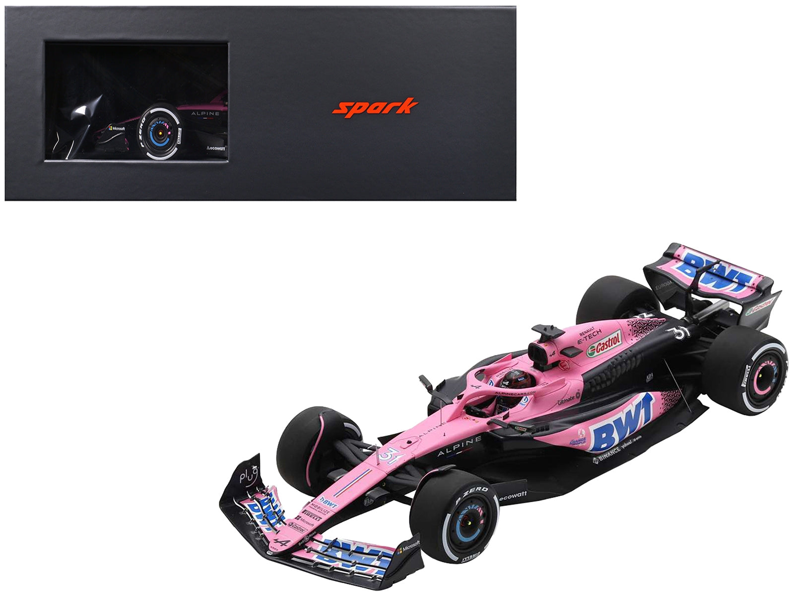 Alpine A523 #31 Esteban Ocon "BWT" Formula One F1 Saudi Arabian GP (2023) with Acrylic Display Case 1/18 Model Car by Spark - Premium Formula 1 Models from Spark - Just $249.20! Shop now at Rapidvehicles