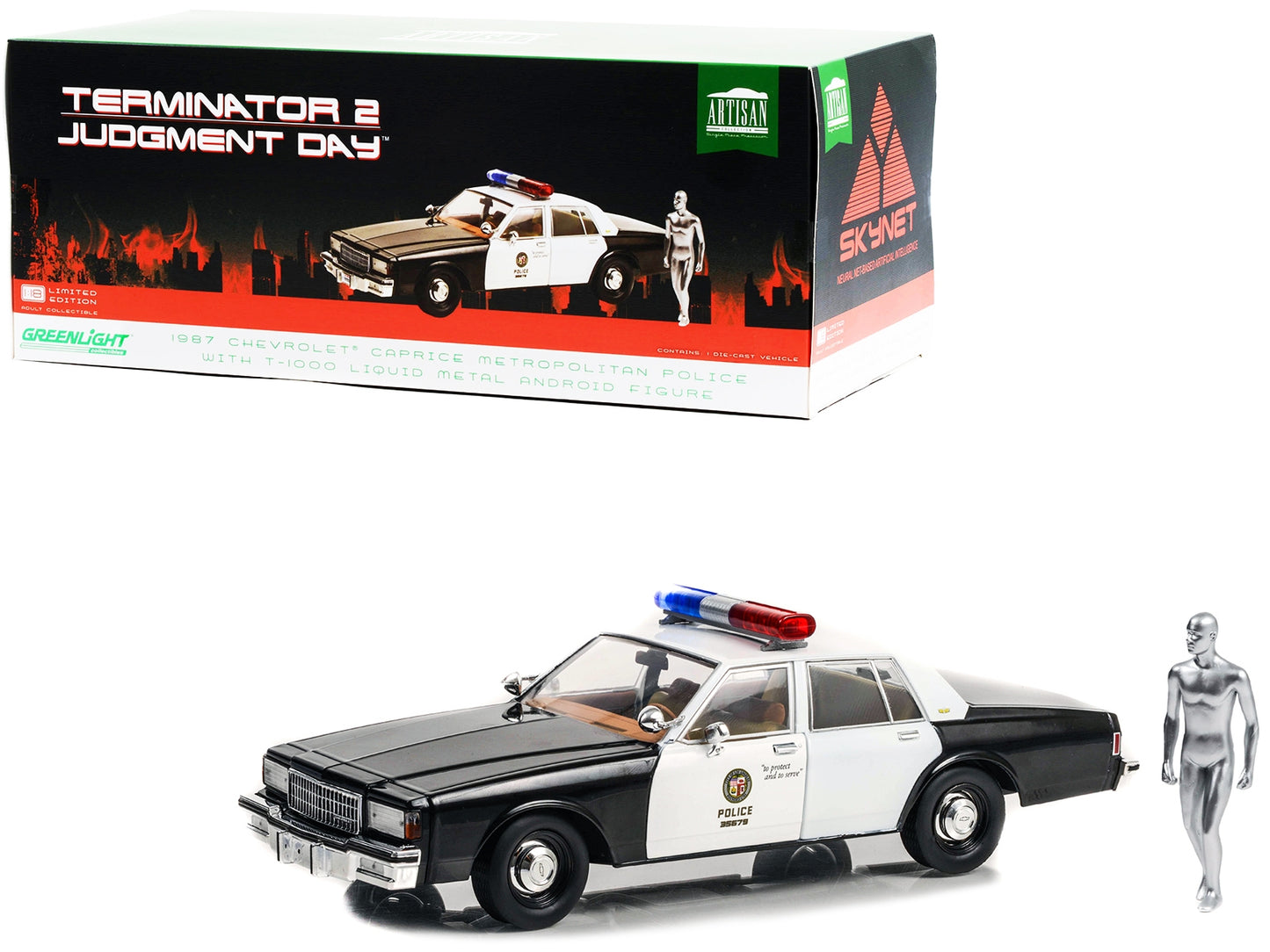 1987 Chevrolet Caprice Metropolitan Police Black and White with - Premium Movie/TV Series Models from Greenlight - Just $84.12! Shop now at Rapidvehicles