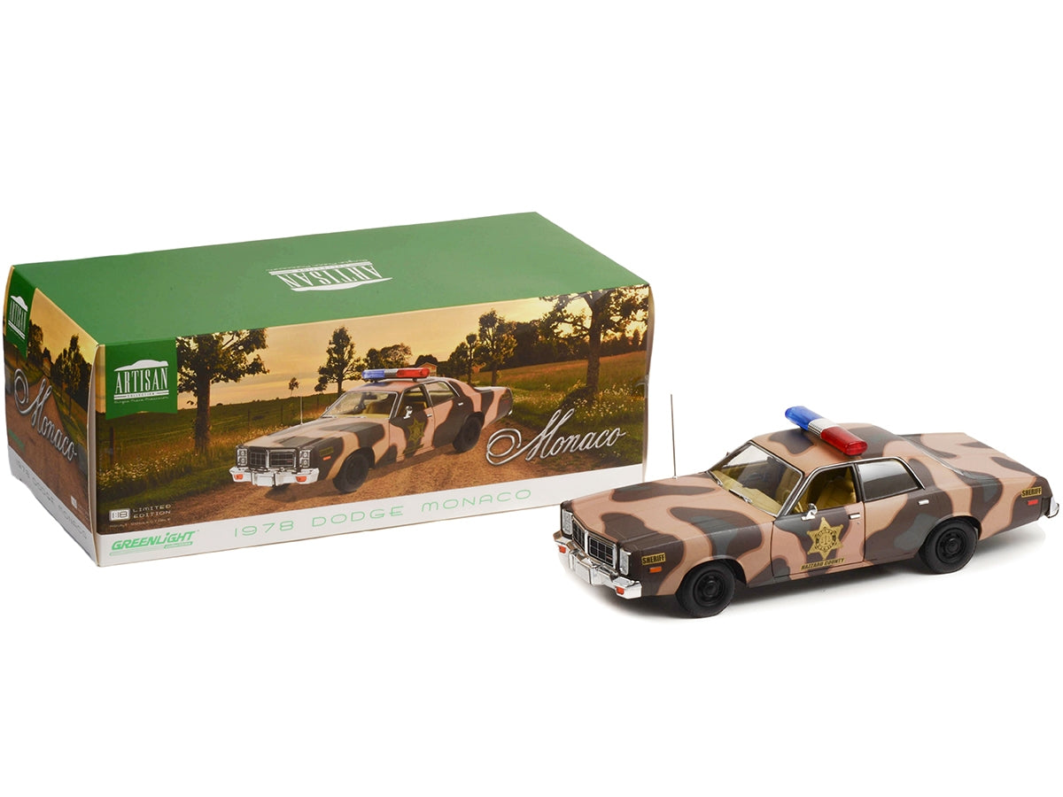 1978 Dodge Monaco Brown Camouflage "Hazzard County Sheriff" 1/18 Diecast Model Car by Greenlight - Premium Police Models from Greenlight - Just $89.99! Shop now at Rapidvehicles