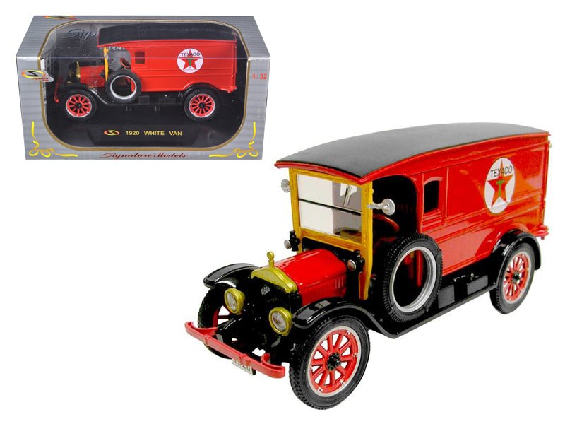 1920 White Delivery Van Red "Texaco" 1/32 Diecast Model Car by Signature Models free shipping USA - Rapid Vehicles