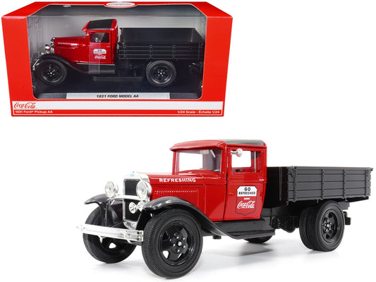 1931 Ford Model AA Pickup Truck Red and Black "Go Refreshed - Drink Coca - Cola" 1/24 Diecast Model Car by Motor City Classics free shipping USA - Rapid Vehicles