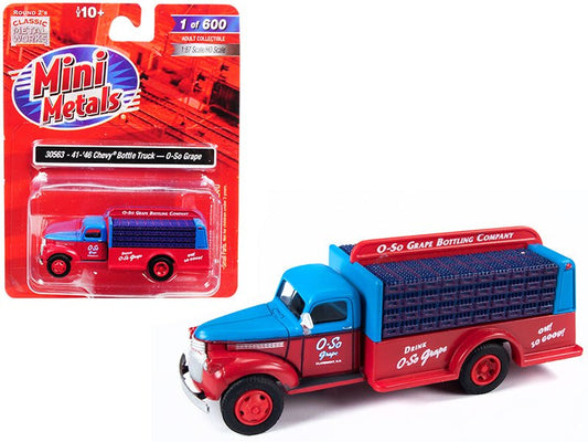 1941 - 1946 Chevrolet Delivery Bottle Truck "O - So Grape" 1/87 (HO) Scale Model by Classic Metal Works free shipping USA - Rapid Vehicles