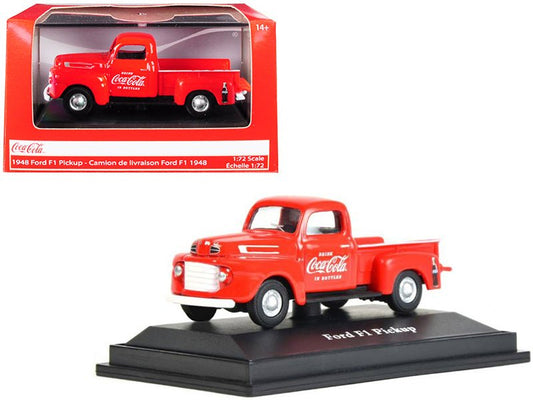 1948 Ford F1 Pickup Truck "Coca-Cola" Red 1/72 Diecast Model Car by Motorcity Classics free shipping USA - Rapid Vehicles