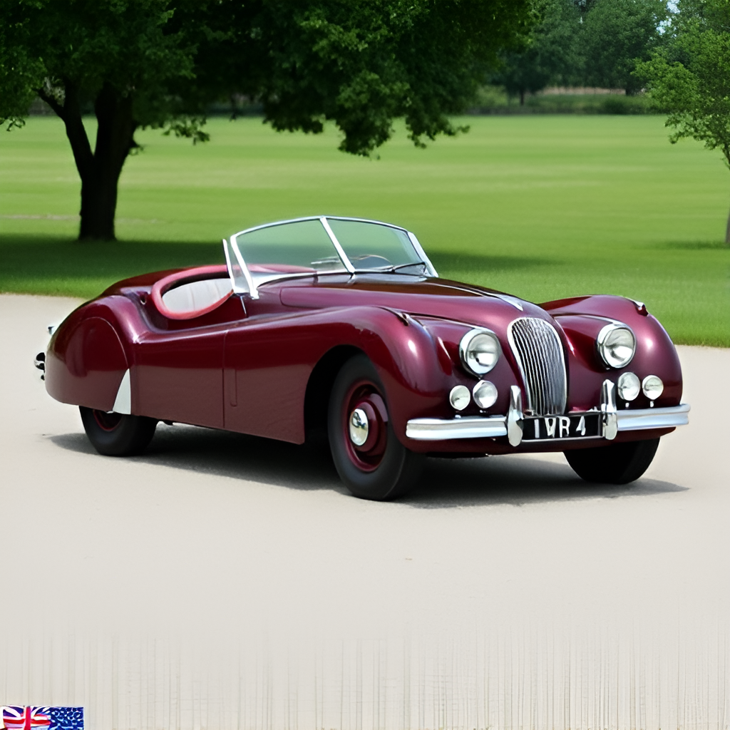 1951 Jaguar XK 120 Roadster Burgundy 1/24 Diecast Model Car by - Premium Jaguar Models from Bburago - Just $58.49! Shop now at Rapidvehicles